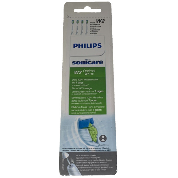 Philips Sonicare W2 Optimal White Replacement Brush Heads HX6064/65 4-pack - Picture 1 of 7